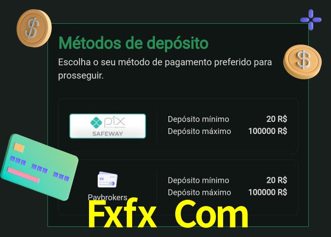 O cassino Fxfx Com oferece uma grande variedade de métodos de pagamento